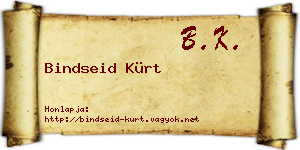 Bindseid Kürt névjegykártya